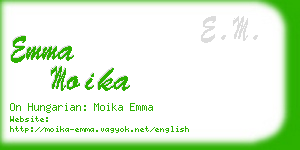 emma moika business card